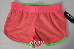 NEW Girls Shorts Small 6 6X Pink Green Mesh Gym Running Athletic Summer Camp