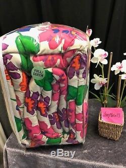 NEW KATE SPADE Festive Floral Purple Pink Green 3 pc SET Full Queen Comforter