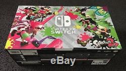 NEW Nintendo Switch Splatoon 2 Edition Neon Green/Neon Pink Joy-Cons version 3.0