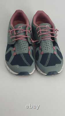 NEW ON QC CLOUD WOMENS SWISS ENGINEERING GREEN/PINK RUNNING SHOES Sz 5.5 WIDE