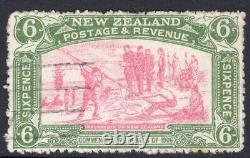 NEW ZEALAND-1906 Christchurch Exhibition 6d Pink & Olive-Green Sg 373 GOOD USED
