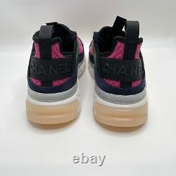 NIB Chanel black green pink blue 40 EUR Size Trainers Sneakers Gold CC Logo