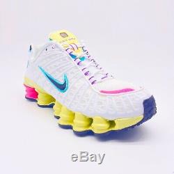 NIKE Shox TL Pastel White Green Pink Running Shoes AR3566-102 Womens Size 8