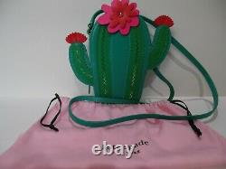 NWOT Kate Spade Green & Pink Blooming CACTUS Crossbody Shoulder Handbag Purse