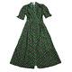 Nwt Diane Von Furstenberg Erica In Diamond Cubes Venus Green Cotton Midi Dress 6