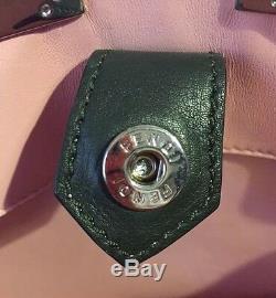 NWT FENDI 3Jours Shopper, Forrest Green With Pink Interior Retail $2750