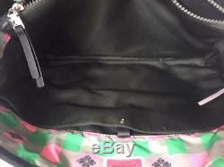 NWT KATE SPADE Green Pink Plaid Morley Large Nylon Tote Shopper Bag New Arrival