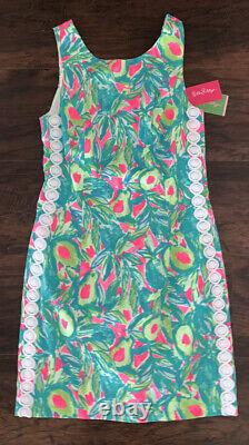 NWT Lilly Pulitzer Guac And Roll Avocado Green Pink Mila Shift Dress Size 0 RARE
