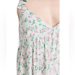 NWT Sokie Collective The Summer Flutter green pink floral midi Dress Size Small