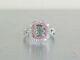 Natural Fancy Green & Pink Diamond Ring, 3.57 Ctw. 18k White Gold Gia Certified