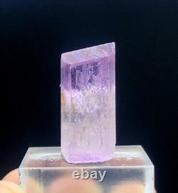 Natural Terminated Pink Kunzite Crystal With Green Tourmaline 37.90 cts