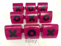 Naughts Crosses Blocks Hot Pink Green Playground Cubbyhouse outdoor Tic Tac Toe