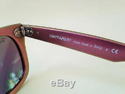 New Authentic Ray-Ban Wayfarer Sunglasses Pink Cosmo Jupiter Green Flash RB2140