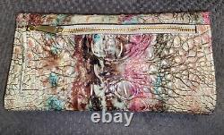 New Brahmin Amethyst Pink Blue Creme Gold Green Checkbook Wallet Purse Nwt