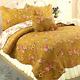 New! Cozy Classic Chic Cottage Pink Red Green Leaf Brown Yellow Rose Quilt Set
