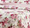 New! Cozy Cottage Chic Shabby Pink Purple White Green Floral Leaf Quilt Set