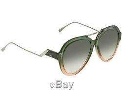 New Fendi Tropical Shine Sunglasses Ff 0322/g/s Iwb9k 58 Green Peach Pink