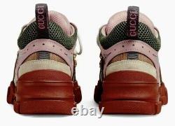 New Gucci Flashtrek Pink/Tan/Brown/Green Hiker Dad Sneakers 38.5EU/8.5US