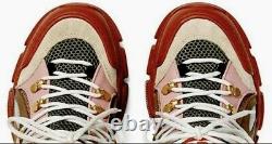 New Gucci Flashtrek Pink/Tan/Brown/Green Hiker Dad Sneakers 38.5EU/8.5US