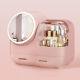 New Joybos Makeup Storage Organizer Box With Led Lighted Mirror Pink/white/green