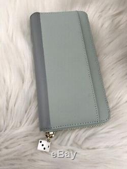 New Kate Spade pink car lacey leather wallet light green collector item HTF Gift