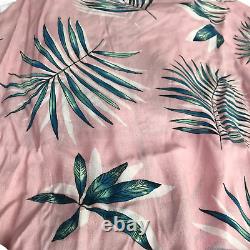 New NWT Nordstrom BB Dakota Pink Jacket Hawaiian Tropical Print Green Palm Small