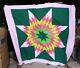 New Native American Star Quilt 80x88 Amazing Workmanship Pink/green
