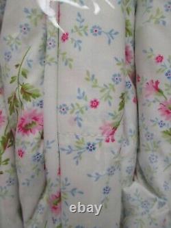 New Ralph Lauren Cotton 4pc White Pink Blue Green Floral Sheet Set Cal King
