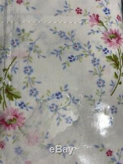 New Ralph Lauren Cotton 4pc White Pink Blue Green Floral Sheet Set KING