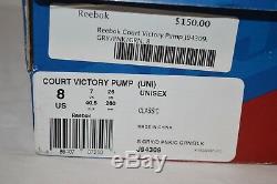 New Reebok Court Victory Pump X Extra Butter Grey/Pink/Green/Black sz 8 RARE