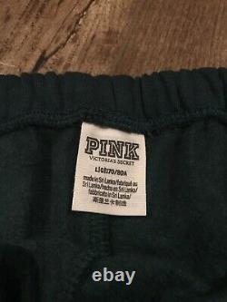 New Victoria Secret Pink Dark Ivy Green Gold Bling Hoodie / Jogger / T-shirt SET