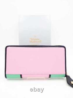 New Vivienne Westwood Vivienne Westwood Long Wallet Pink Green