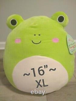 New XL 16 Wendy the Green Frog Pink Cheeks Rare Collectible Soft Plush Gift