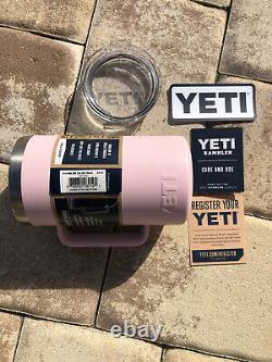 New! YETI (2 items) Rambler 24 Oz mug 1-Sagebrush Green & 1-Ice Pink Standard Lid