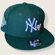 New York Ny Yankees Sweethearts Heart Snapback Hat 1996 World Series Green/pink