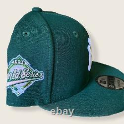 New York NY Yankees Sweethearts Heart Snapback Hat 1996 World Series Green/Pink