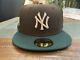 New York Yankees 1996 World Series New Era Fitted Hat 7 3/4 Brown Green Pink Uv