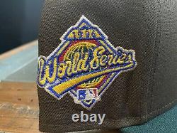 New York Yankees 1996 World Series New Era Fitted Hat 7 3/4 Brown Green Pink UV