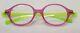 New Igreen V2.8 C. 002 Girls Pink/green Round Eyeglasses Frames 45/16-130 Italy