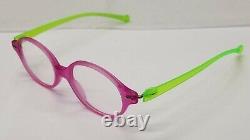 New iGREEN V2.8 C. 002 Girls Pink/Green Round Eyeglasses Frames 45/16-130 ITALY