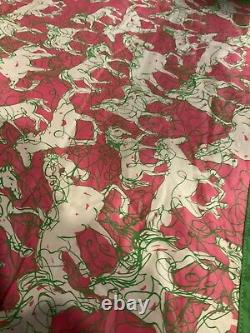 New rare lilly pulitzer horse blanket equestrian pink green 52 nwt