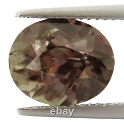 Nice 4.12ct Olive Pink Green 2 Red Natural Color Change Diaspore Mined at Turkey