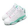 Nike Air Jordan 13 Retro Gs Aurora Green White Pink Xiii Women Girl 439358-100