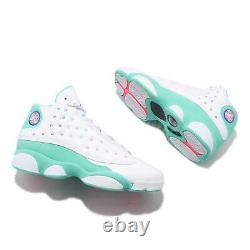 Nike Air Jordan 13 Retro GS Aurora Green White Pink XIII Women Girl 439358-100