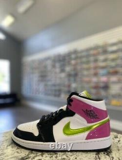 Nike Air Jordan 1 Cyber Men's Size 11 CZ9834-100 New White Black Pink Blue Green