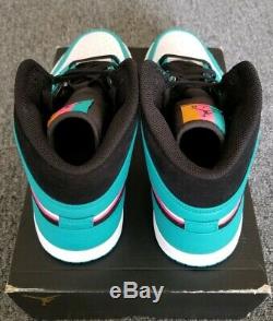 Nike Air Jordan 1 MID Se South Beach Mens Sz 11 Miami Vice Green/pink 852542 306