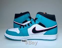 Nike Air Jordan 1 Mid SE Riverwalk South Beach Turbo Green Black Pink 852542 306