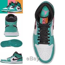 Nike Air Jordan 1 Mid SE South Beach Green Pink 852542 306 Size 4Y-13 Limited