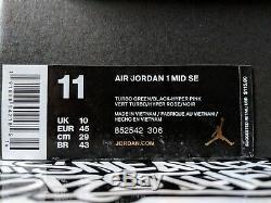 Nike Air Jordan Retro I 1 Mid SE South Beach Turbo Green Hyper Pink 852542-306