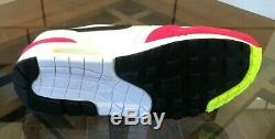 Nike Air Max 1 White Black Volt Green Rush Pink Fuchsia AH8145-111 Men's Size 9